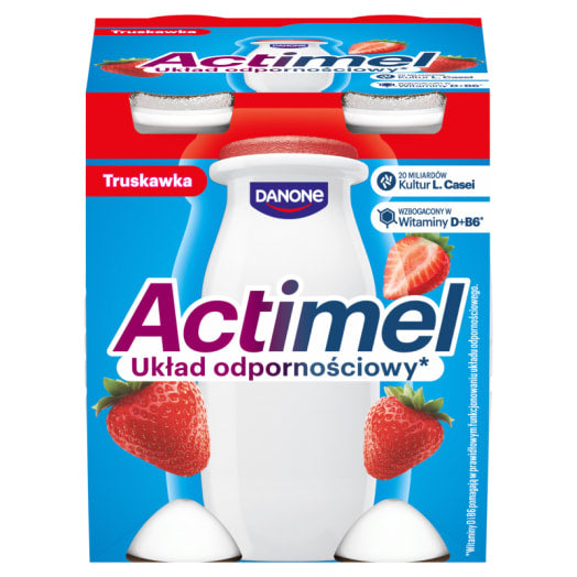 ACTIMEL Napój mleczny truskawka (4 szt.)