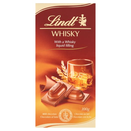 LINDT Czekolada mleczna z płynnym nadzieniem z dodatkiem Whisky