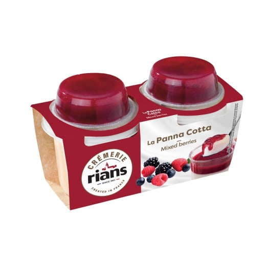 RIANS Panna Cotta czerwone owoce 2x120g