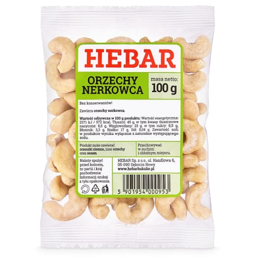 HEBAR Orzechy nerkowca