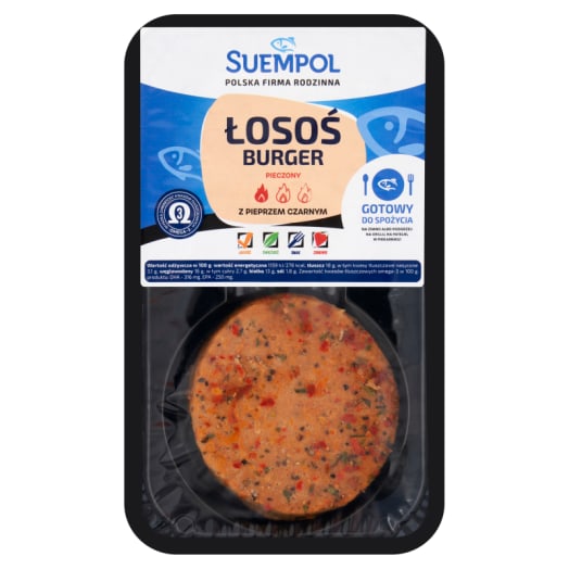 SUEMPOL Burger z Łososia z pieprzem czarnym