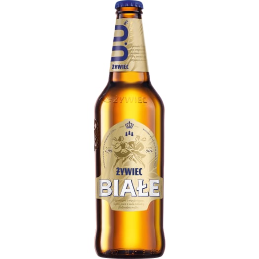 ŻYWIEC BIAŁE Piwo bezalkoholowe (cena zawiera 1 zł kaucji za butelkę)