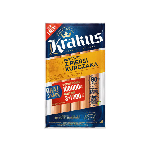 KRAKUS. Parówki z piersi kurczaka
